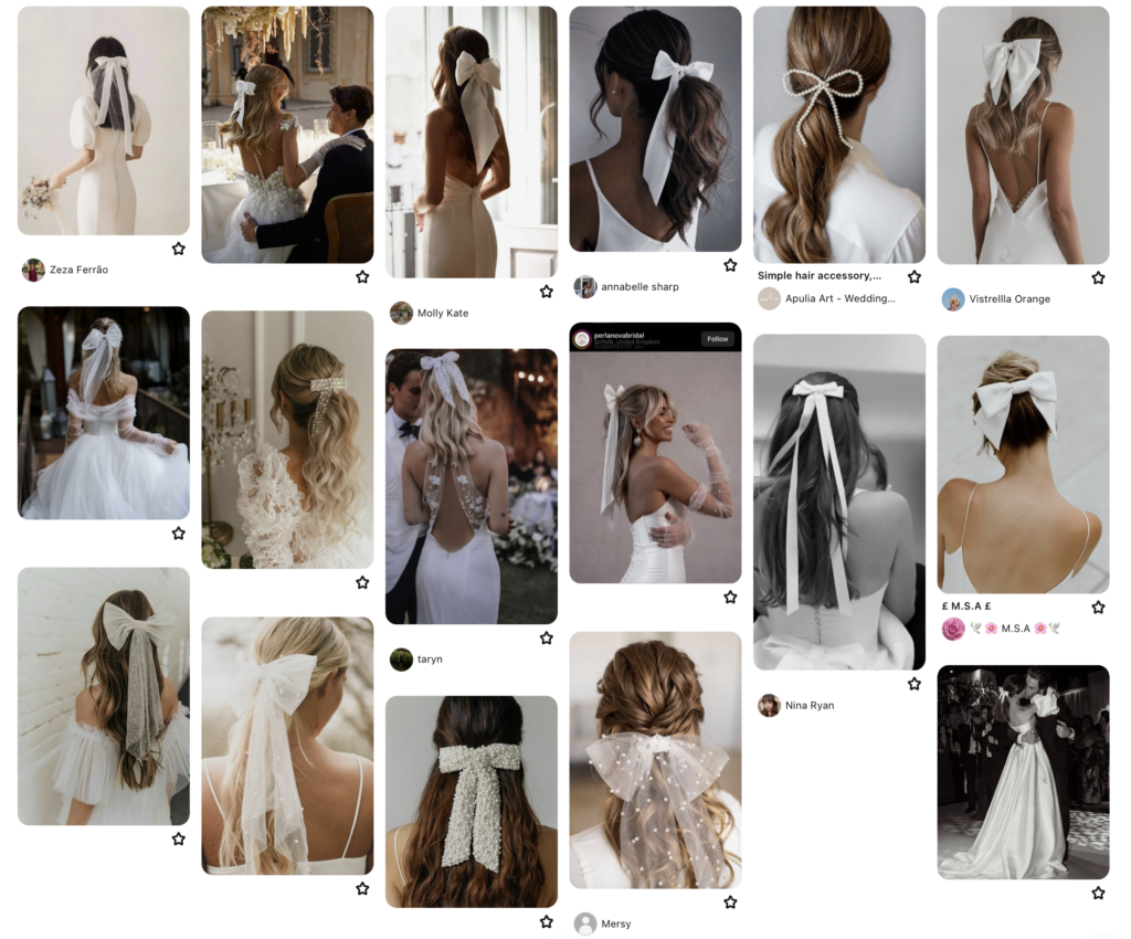 panny młode z kokardą na włosach